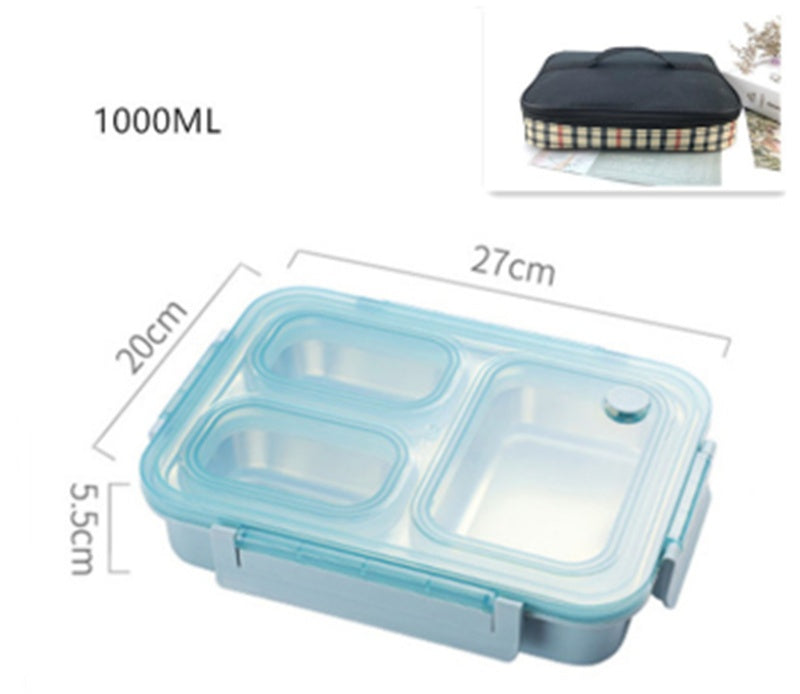 Portable Square Insulation Bag Lunch Box Compartment Sealed