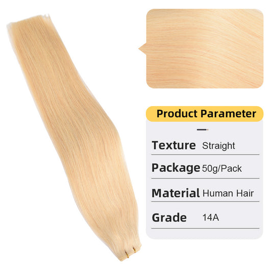 Second Generation Hand-knitted Hair Weft White Hair Extension Braid Real Hair