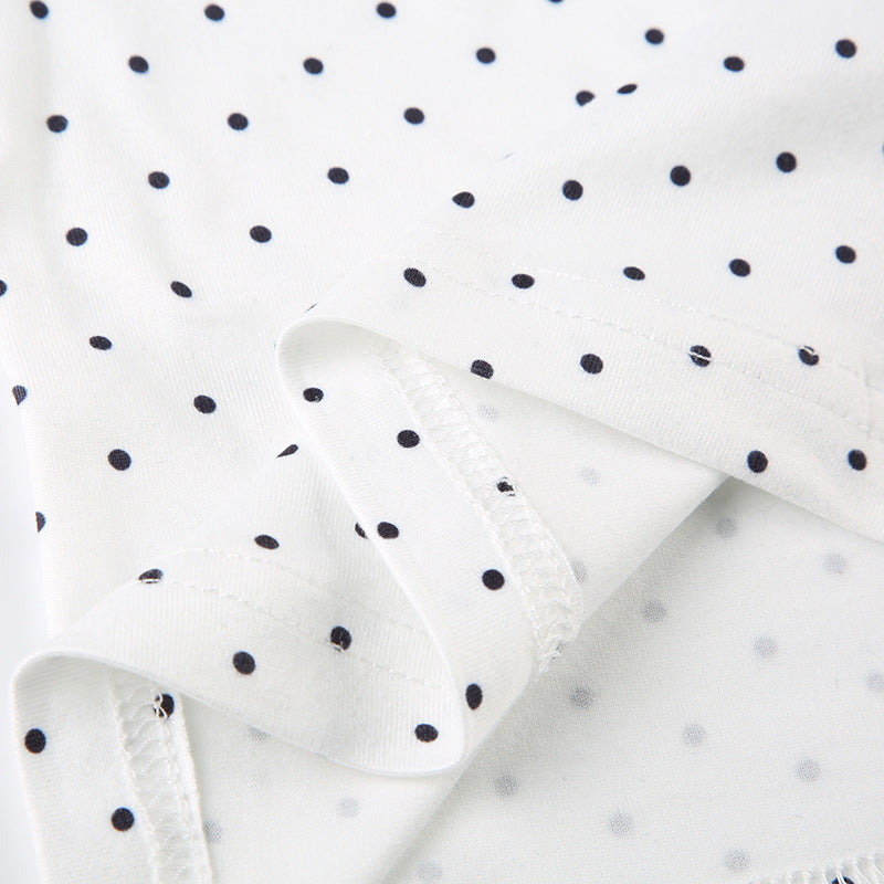 V-neck Slim Fit Polka Dot Brace Vest