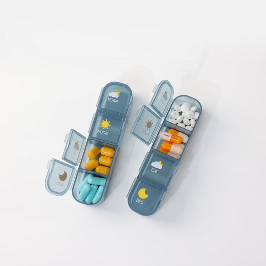PILL ORGANIZER 1 Week Sealed Pill Box 21 Compartments 28 Compartments