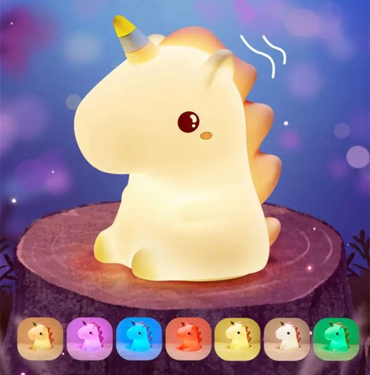Night Light for Kids Room Unicorn Baby Kids Night Lighting Lamp Color Changing Rechargeable Nursery Toddler Girls Cute Gifts