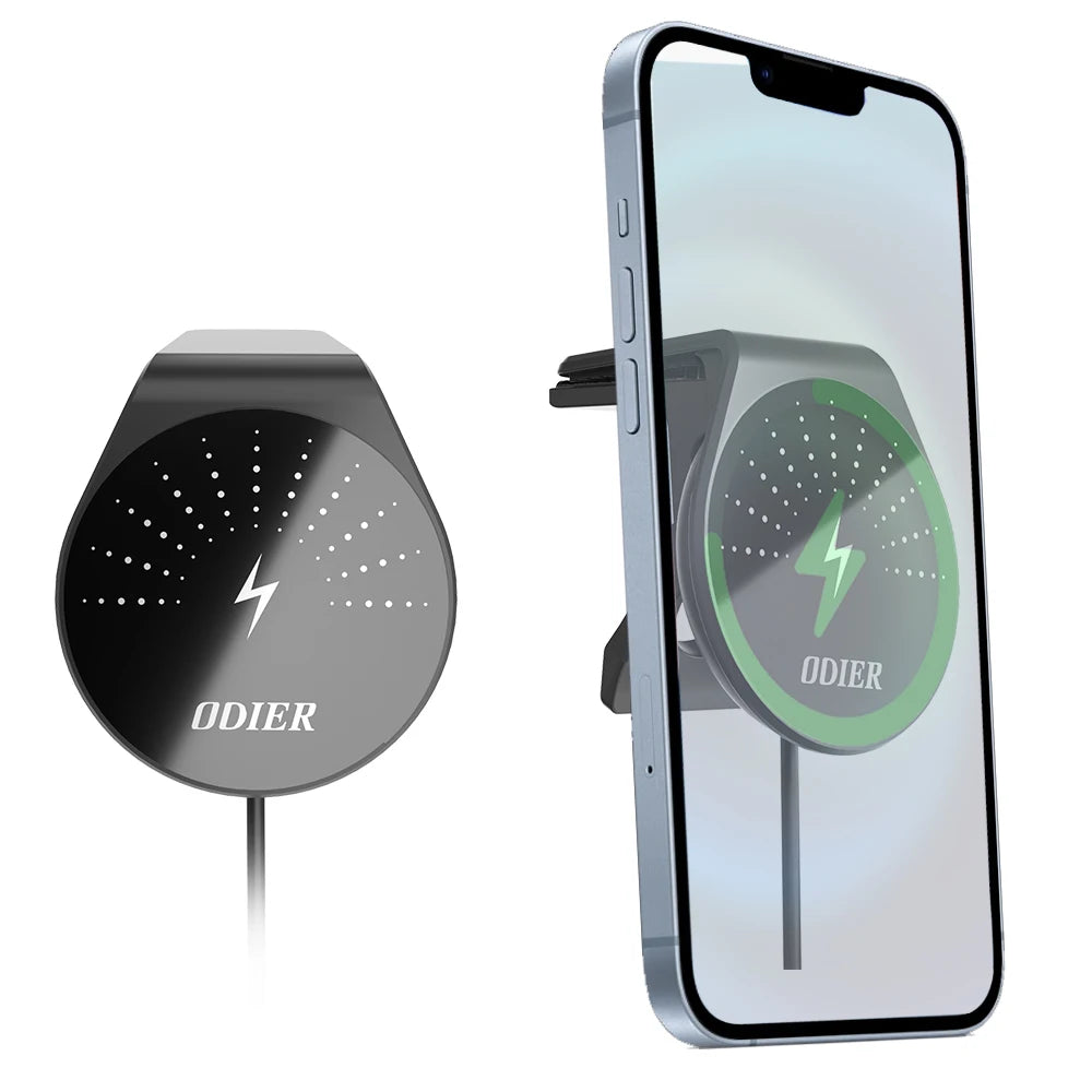 Portable Flexible Wireless Phone Charger Auto Holder & Magnetic Car Mount for iPhone Compatible Magnetic Phone Holder for Car