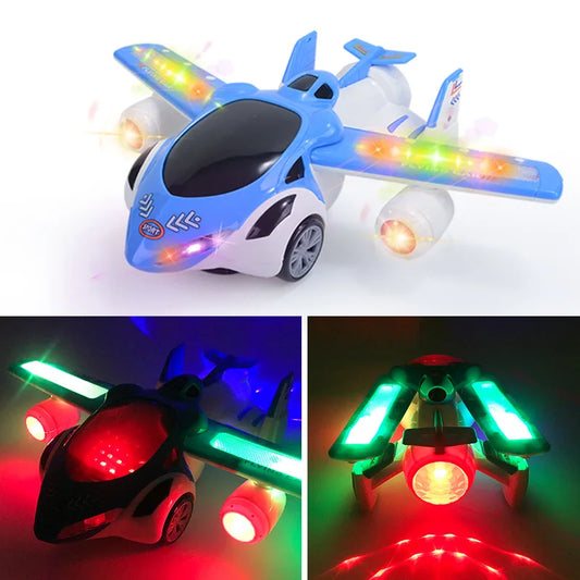 Children's Stunt Universal Deformation Police Aircraft Baby Kids Toy Car Kids Electric