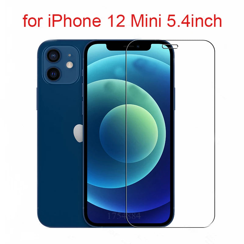 Tempered Glass For iPhone 11 12 Pro X XS MAX XR Screen Protector Protective Film For iPhone 6 6S 7 8Plus 5 5S SE 2020 12 mini