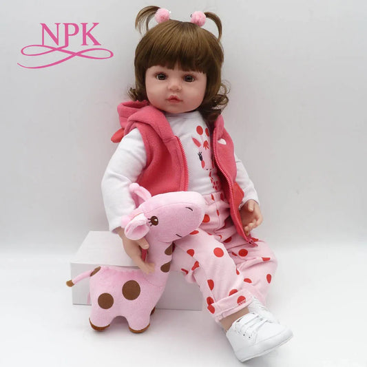 bebe doll reborn toddler 47cm soft silicone reborn baby dolls soft body lifelike menina Christmas surprice girl gifts doll
