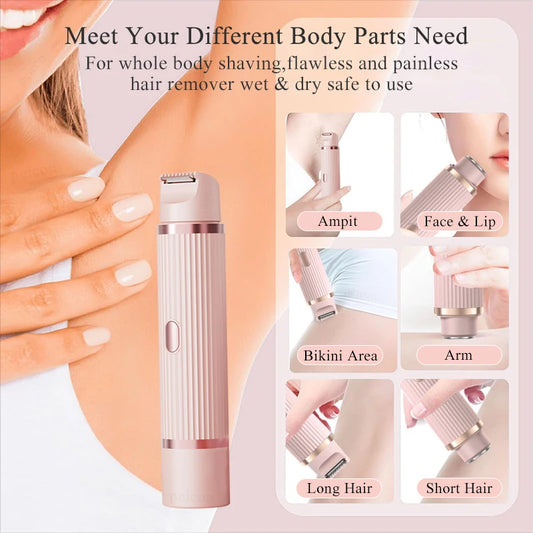 Beard Trimmer 2 in 1 Electric Shaver for Women Double Head Body Hair Removal Underarm Bikini Beard Hair Trimmer Electric Razor
