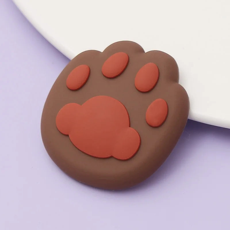 1PCS Wall Protector Door Handle Bumper Guard Stopper Anti-slip Sticker Self Adhesive Rubber Cute Cat Paw Door Crash Pad Stops