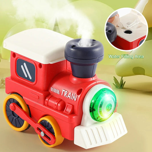 Children Electric Track Train Toy Steam Rail Car with Light&Music Mini Engineering Car Set Kids Puzzle Boy Toys Xmas Gifts