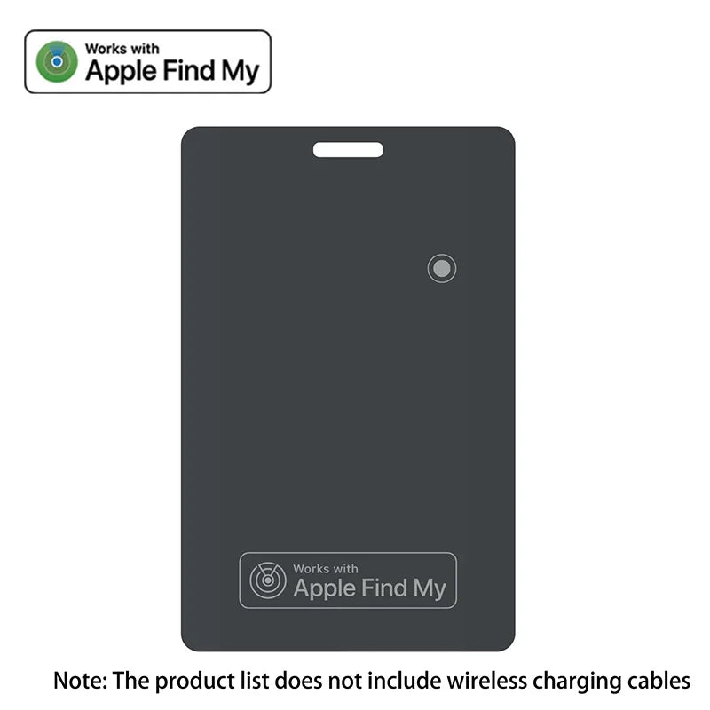 Airtag Card Wallet Tracker Thin 1.6mm, Rechargeable Air Tag Compatible with Find My (iOS Only), Item Finder Locator for Luggage