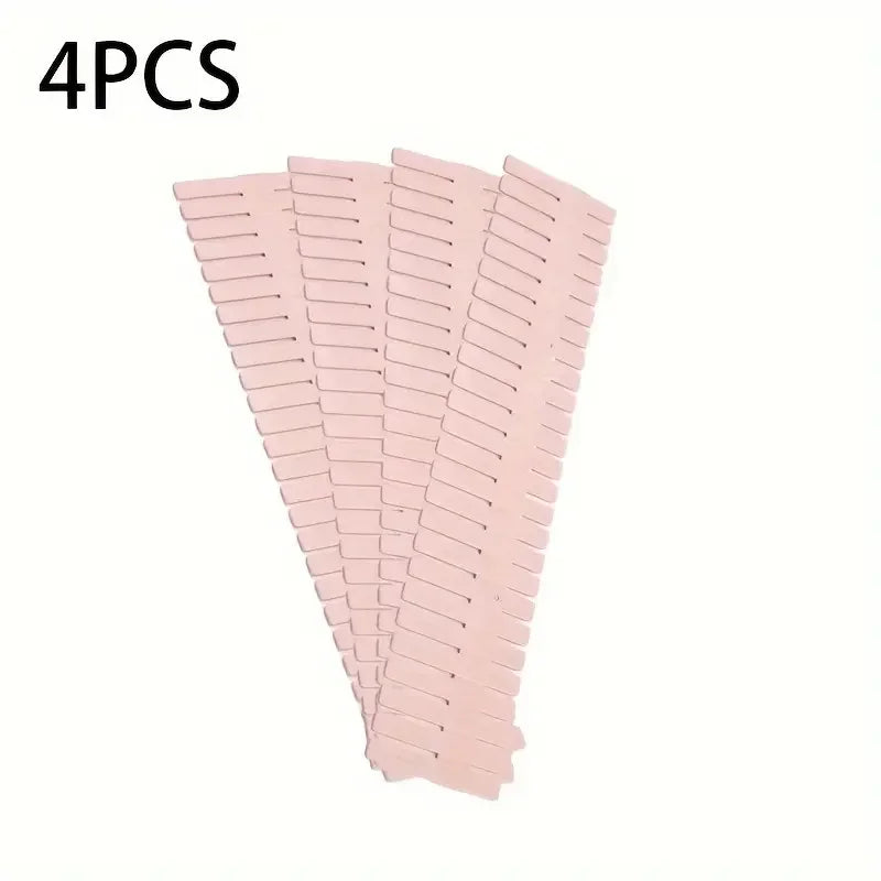 4PCS Adjustable Divider Underwear Socks Sundries Drawer Organizer Household Storage Cabinet Pink Space Saving Home Accessories