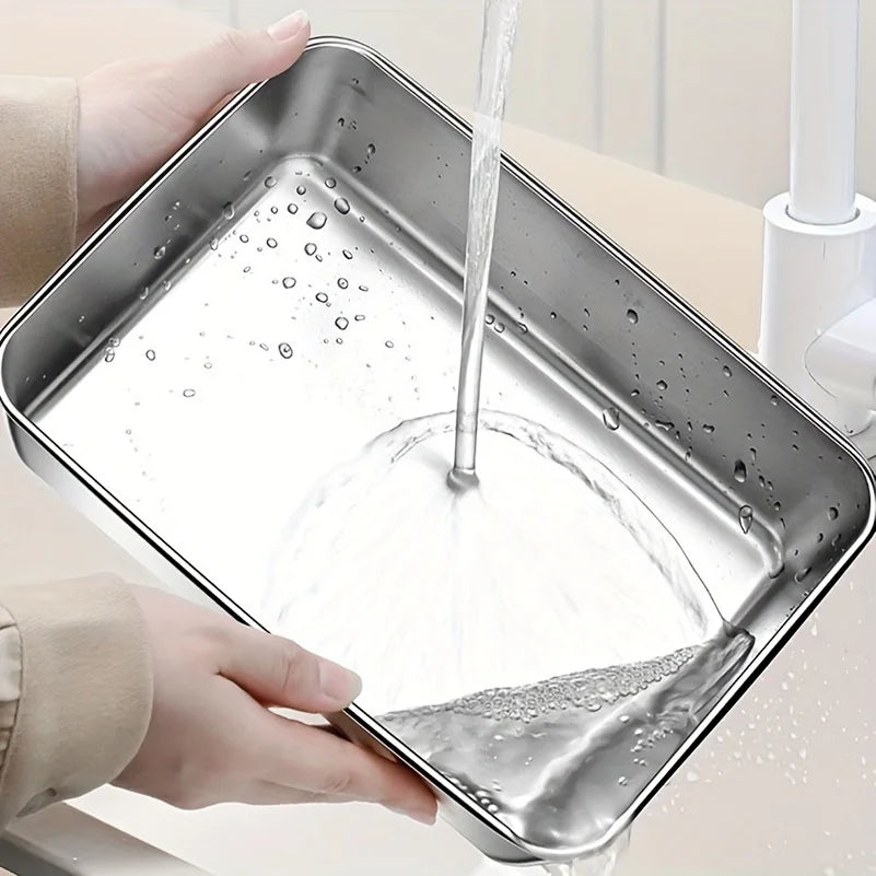 Stainless Steel Food Storage Containers Leak-Proof Reusable Stackable Kitchen Storage for Fruits Meat VegetableFood Storage Room