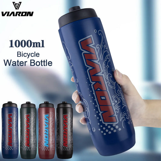 VIARON Large Capacity Bicycle Water Bottle Sports Fitness Riding Plastic Water Bottle Bicycle Accessories 1000ml