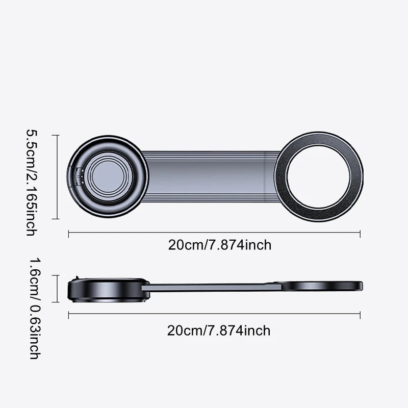 2026 New Magnetic Car Phone Mount,Bendable & Detachable Mount,Adjustable Angle ABS Magnetic Phone Holder,Dashboard Mount