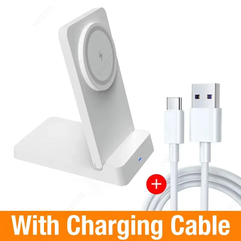 Magnetic Fast Charging Station 30W Wireless Charger Desktop Fold Smart Phone Holder Charge For Magsafe iPhone 16 15 14 13 12 Pro