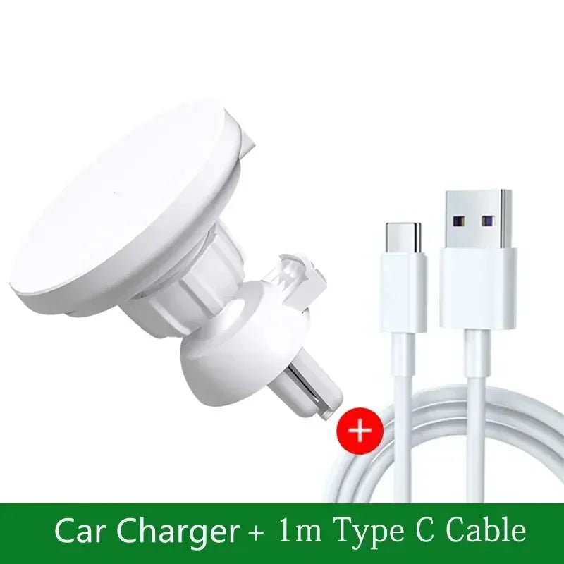 30W Magnetic Car Wireless Charger + Ring For iPhone 12 13 14 15 pro max mini Air Vent Car Phone Holder Stand Fast Car Charging
