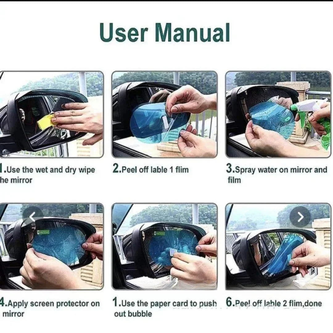30x100cm Car Side Window Rearview Rain Film Anti-Fog Rain-proof Home Window Bathroom Mirror Waterproof Sticker Films