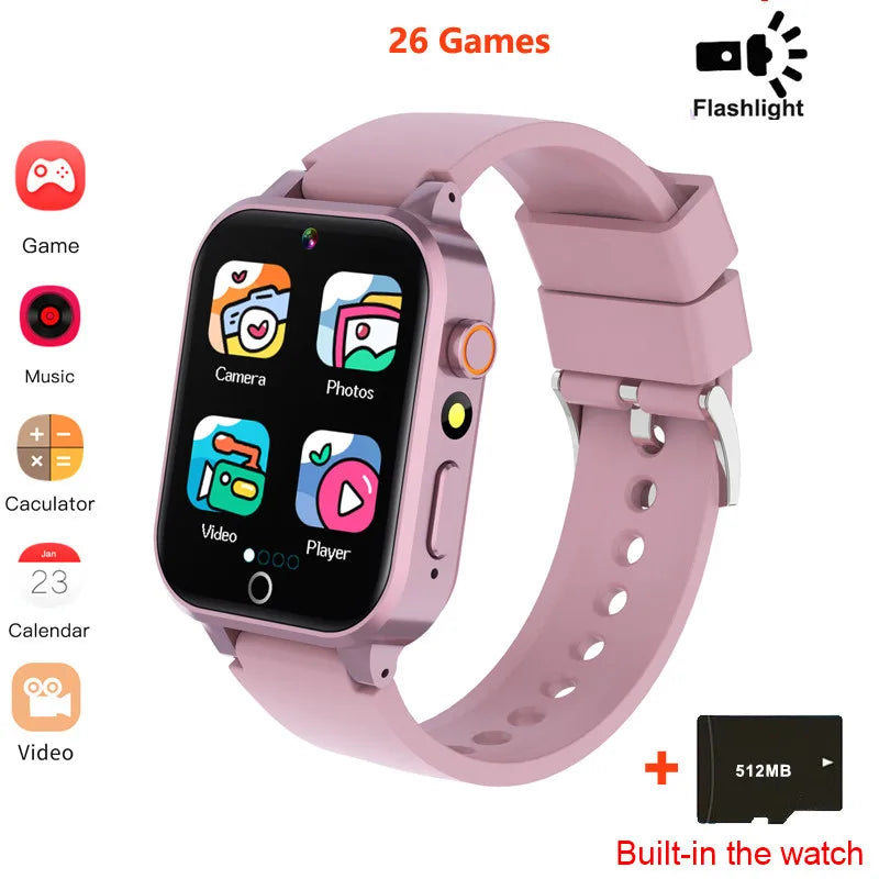 Kids Smart Watches For Girls Boys With 26 Games Touch Screen Camera Pedometer Video MP3 Alarm Kids Digital Watch Birthday Gift