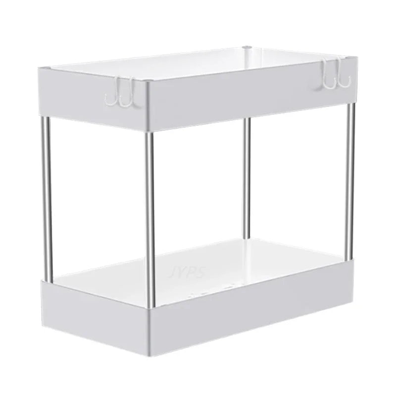 2 Tier Under Sink Organizer Kitchen Organizer Cabinet Storage Rack Multipurpose Rack Under Sink Storage for Bathroom Kitchen