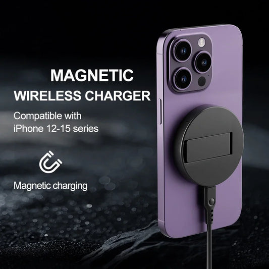 30W Strong Magnetic Wireless Charger Stand Pad For iPhone 14 13 12 Pro Max Phone Holder Macsafe Fast Charging Desk Dock Station