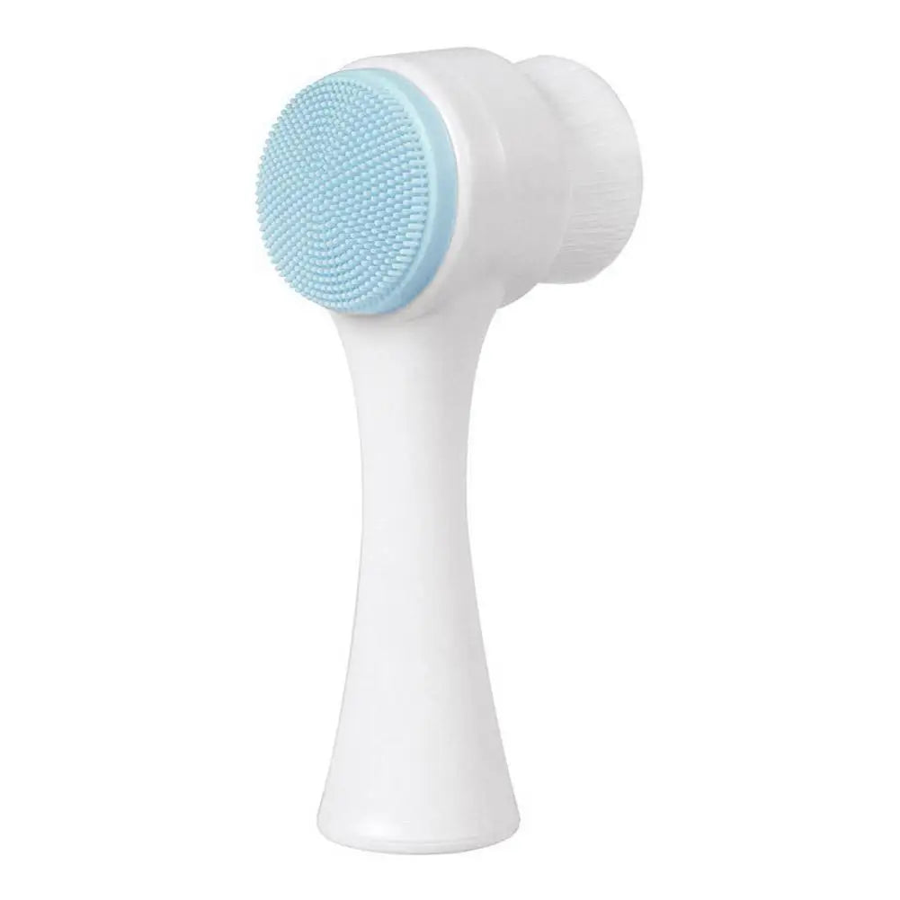 3D double sided silicone Face Cleansing Brush Soft Bristles Exfoliator Gentle Face washing and scrubbing tool