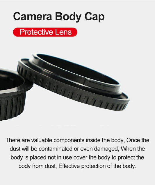Camera Lens Cap for Nikon F Mount SLR Camera Body Cap Lens Rear Cap D800 D850 D910 D7200 D7300 D7500 D810 D5200