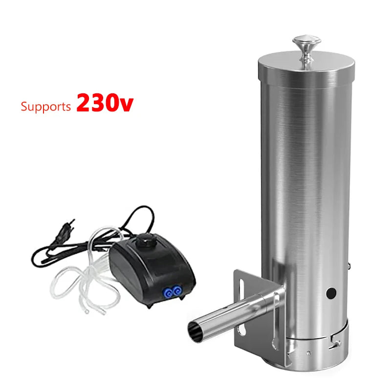 Portable Electric BBQ Smoker with Lid and Air Pump, Wood Pellets Outdoor Cold Smoke Generator