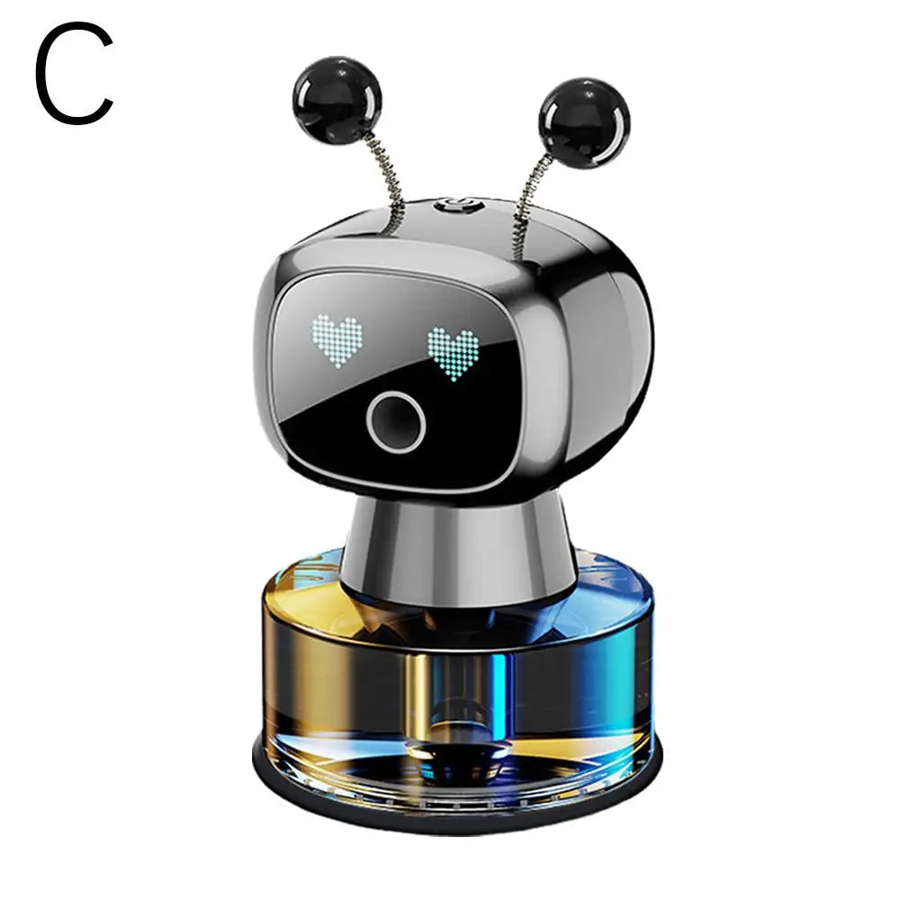 Smart Car Air Freshener AI Rechargeable Car Aroma Diffuser Smart Eyes 4 Levels Of Adjustable Intelligent Car Diffuser Gift