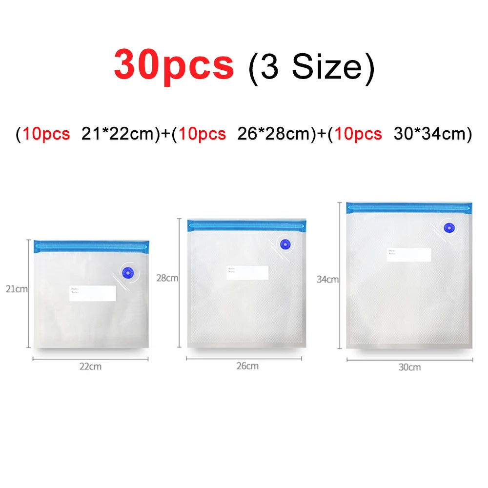 Vacuum Bags Sealing Food Vacuum Packaging Bags Reusable Vacuum Compression Bags Meat Fruit Snacks Sealed Storage Vacuum Pump Bag