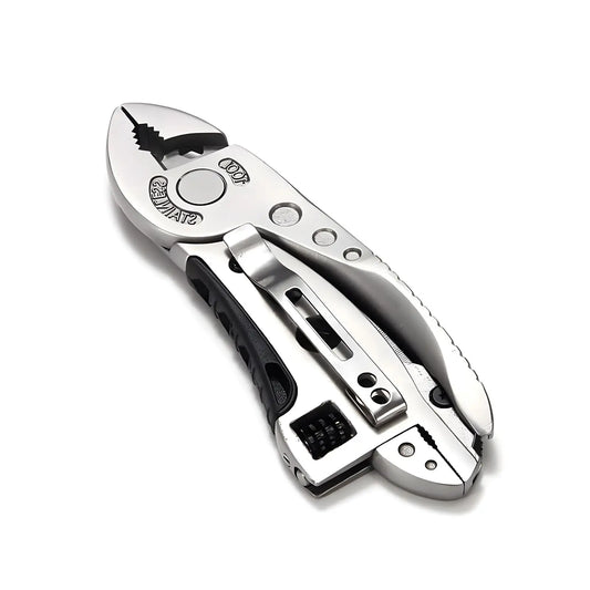 Multi-Tool Pliers Set: Adjustable Wrench, Screwdriver, Wire Cutter, Portable Folding Multi-Tool for Emergency Kit