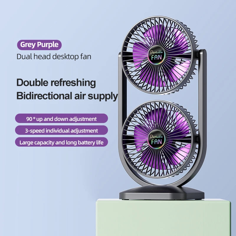 USB Charging Desktop Fan Portable Rotatable Desktop Electric Fan Suitable For Outdoor Picnic Student Dormitory Office Home Use