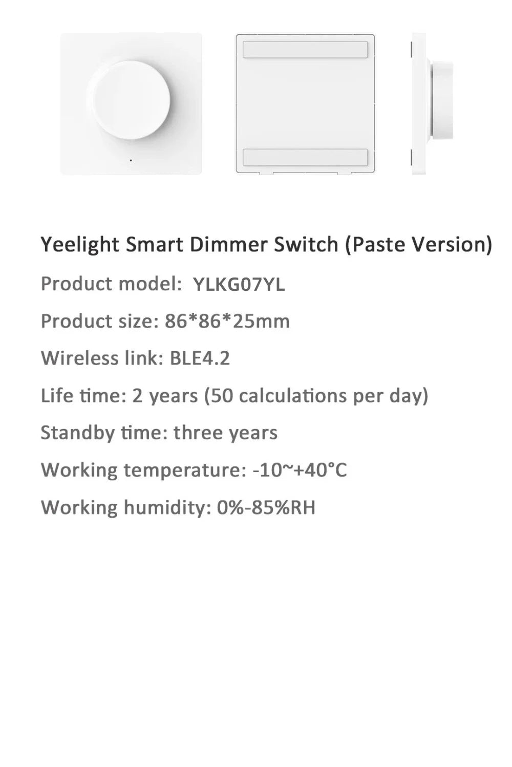 Yeelight Smart Wireless Switch Dimmer Switch Wall Switch Smart Light Remote Control Intelligent adjustment for xiaomi smart home