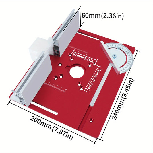 Aluminum router desktop insert board, woodworking bench router flip board aluminum fence sliding bracket Tool For Woodworkers