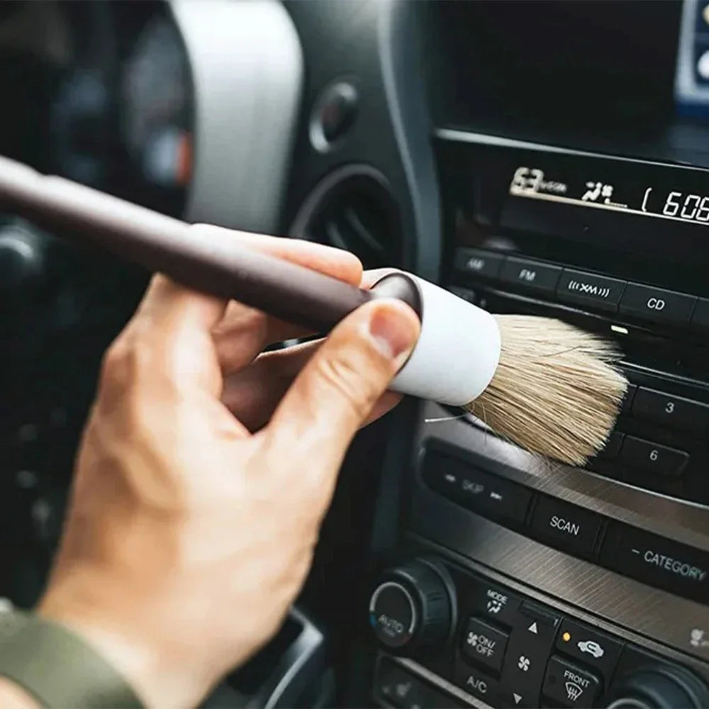 5pcs Car Interior Soft Bristled Brush for Car Cleaning Gap Dust Removal Tool for Instrument Pnel Cleani