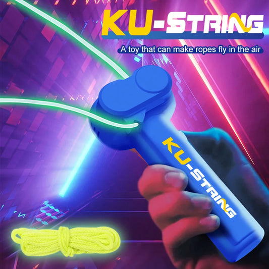 Launcher Loop Fidget Toy,Rope launcher ZipString Handheld Adjustable Speed Luminous Rope Lasso Kid Adult Fun Game squirt toys