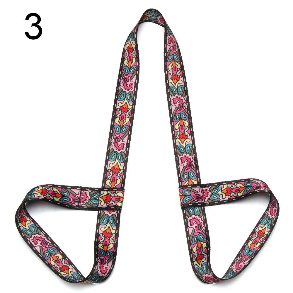 Nylon Colorful Straps Yoga Mat Strap Belt Adjustable Sports Sling Shoulder Carry Strap Belt Exercise Stretch Elastic Yoga Belt