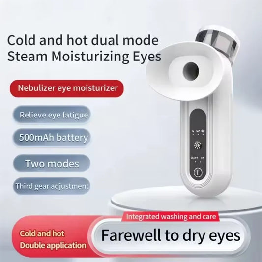 OEMG Heated Nano Eye Mist Sprayer Electric Eye Steamer With Warm Compress Moist Relief Dry Eyes Portable Eye Mister Drops Tool