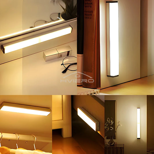 Wireless Motion Sensor Led Lamp Usb Rechargeable Night Light Kitchen Wardrobe Closet Living Decorative Lighting Smart Touch Bulb