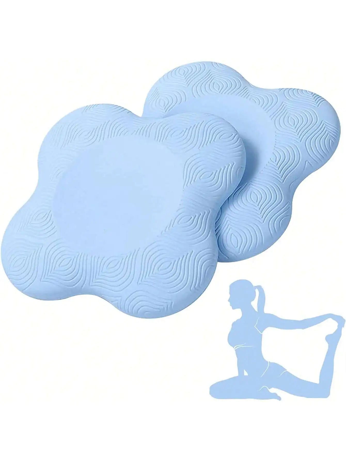 2 Pieces Pilates Exercise Non-Slip Yoga Knee Pad - Pilates Workout Durable Portable Thick Cushion Supports Knee Joint Protection
