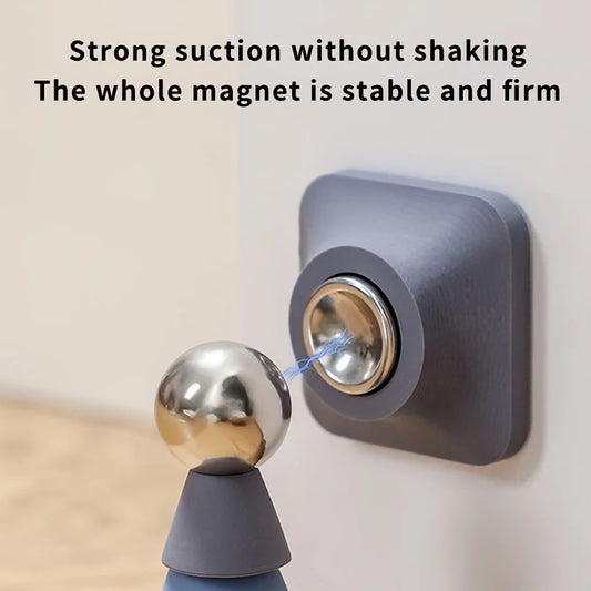 Door stopper without punching holes, anti-collision door fixed, household strong magnetic silent door, ground suction