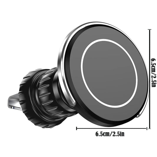 Magsafe Car Phone Holder,Powerful Magnetism Premium Quality Single-Hand Operation Metal Hook Magnetic Car Phone Mount