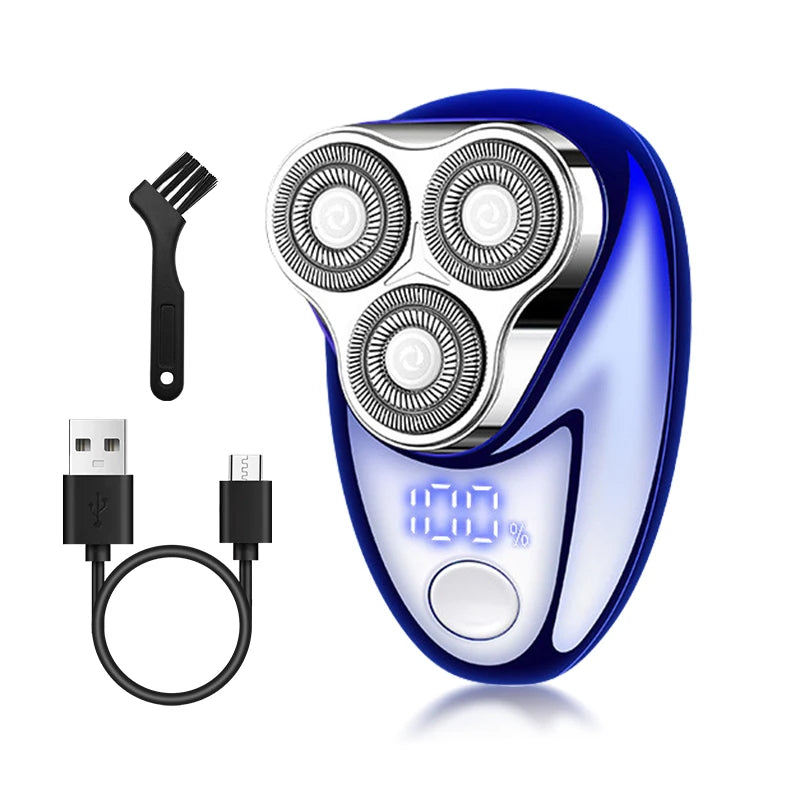 Mini rechargeable electric shaver with digital display - portable and easy-to-use shaver