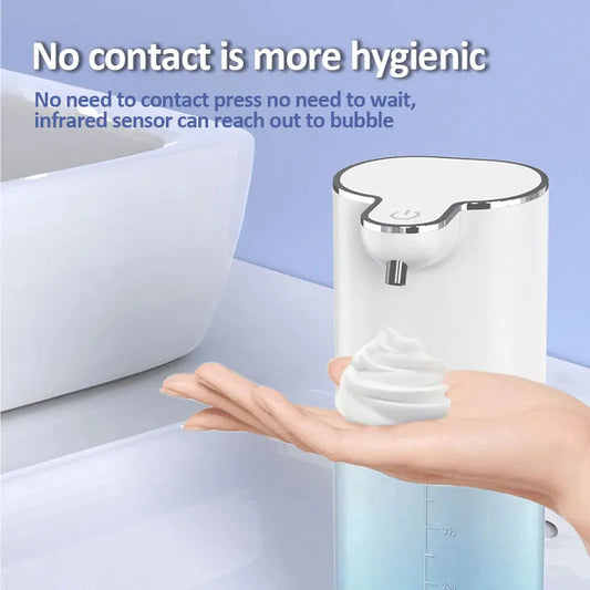 Automatic Soap Dispenser ouchless Foaming Soap Dispenser 400ml USB Rechargeable Electric 4 Level Adjustable Foam Soap Dispenser