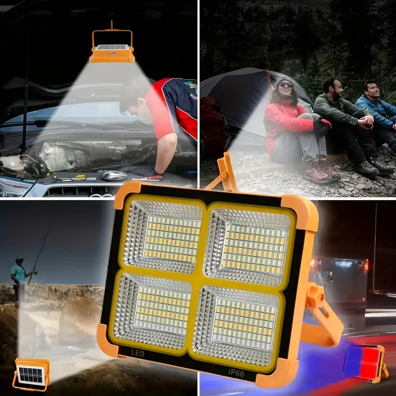 Solar work light outdoor LED solar light outdoor waterproof garden light emergency camping light hanging light street garden