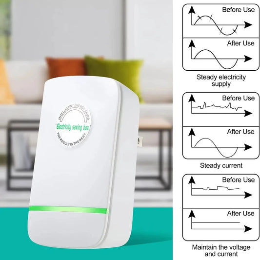 2025 New Energy Saving Device Household Power Saver Plug in Reduces Energy Costs Stabilize Voltage and Protect Circuit