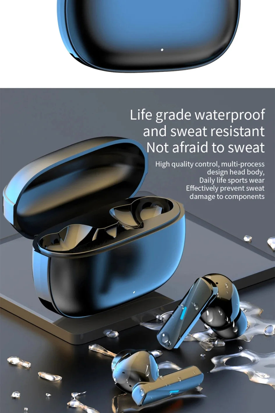 Earbuds True Wireless Earphone Noise Cancelling Update Bluetooth 5.3 Headset HD Music Headphone In-Ear Handsfree With Mic