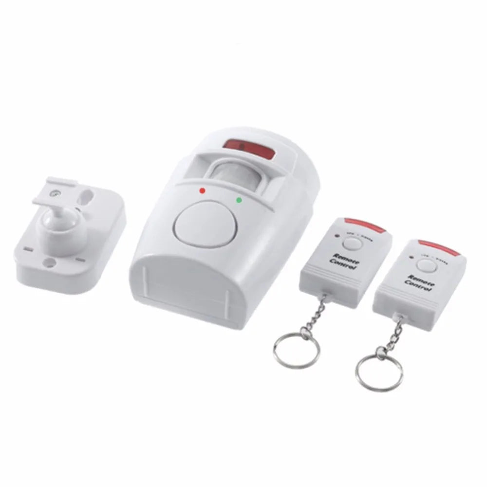 Wireless Dual Remote Motion Sensor Alarm, Infrared Security Detector for Indoor Outdoor Home Garage Burglar Alert System