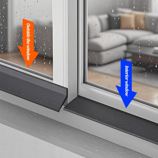 1 PCS Home Window Water Blocking Bar Sliding Window Rain Seal Windproof Insulation Flashing Board For Balcony Weatherstrip