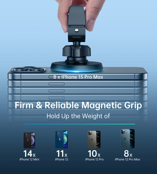 Magnetic Car Mount Holder Portable Electronic Device Mount for iPhone 16/15/14/13/12 Pro Max Mini Plus All Phones & Cases