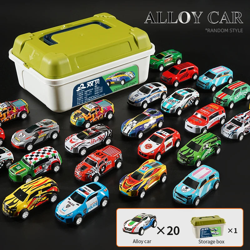 Toy car alloy car children boy baby pull back car gift educational set mini model