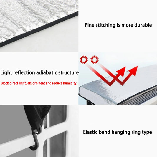 One aluminum foil heat insulation film sun protection and flame retardant sunshade for the outdoor unit of an air conditioner